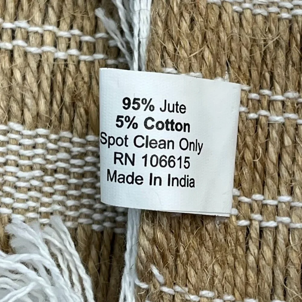 Two’s Company Au Natural Jute Cotton Tassel Placemats Set of 4
